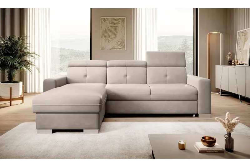 Trent Sovesofa m. Divan med Oppbevaring 3-seter, Beige