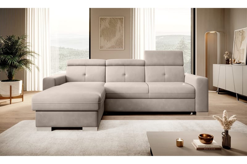 Trent Sovesofa m. Divan med Oppbevaring 3-seter - Beige - Møbler - Sofaer - Sovesofaer