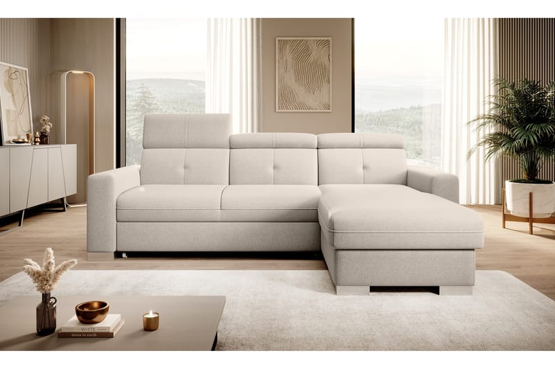 Trent Sovesofa m. Divan med Oppbevaring 3-seter - Beige - Møbler - Sofaer - Sovesofaer