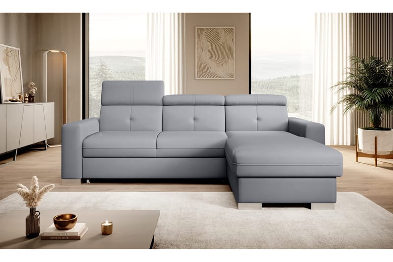 Trent Sovesofa m. Divan med Oppbevaring 3-seter - Grå - Møbler - Sofaer - Sovesofaer