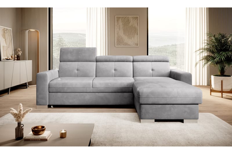 Trent Sovesofa m. Divan med Oppbevaring 3-seter - Grå - Møbler - Sofaer - Sovesofaer