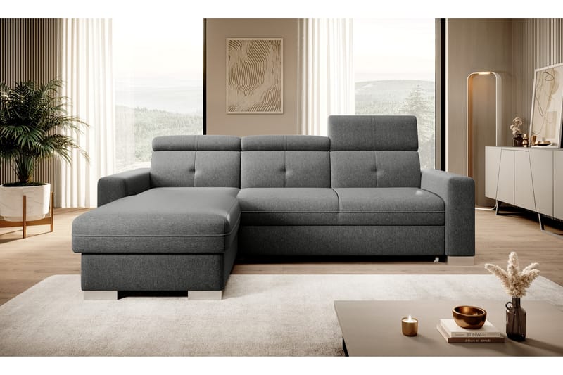 Trent Sovesofa m. Divan med Oppbevaring 3-seter - Grå - Møbler - Sofaer - Sovesofaer