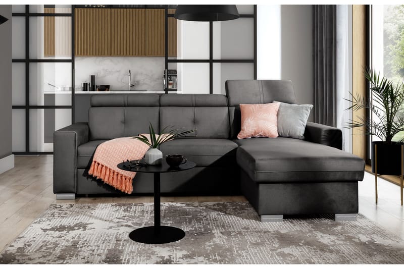 Trent Sovesofa m. Divan med Oppbevaring 3-seter - Grå - Møbler - Sofaer - Sovesofaer