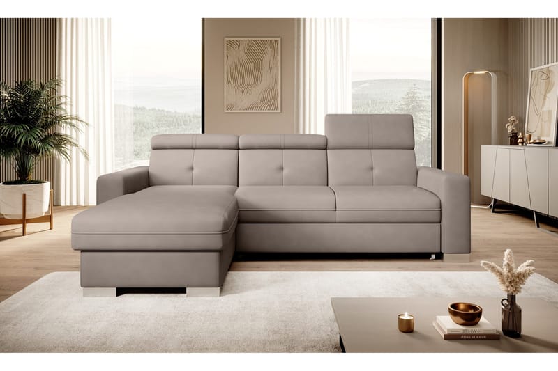 Trent Sovesofa m. Divan med Oppbevaring 3-seter - Grå - Møbler - Sofaer - Sovesofaer