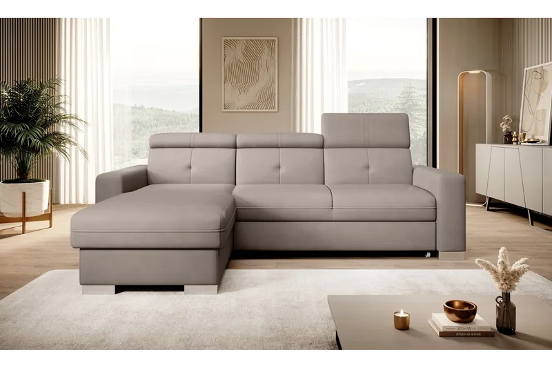 Trent Sovesofa m. Divan med Oppbevaring 3-seter - Grå - Møbler - Sofaer - Sovesofaer