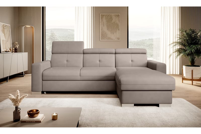 Trent Sovesofa m. Divan med Oppbevaring 3-seter - Grå - Møbler - Sofaer - Sovesofaer