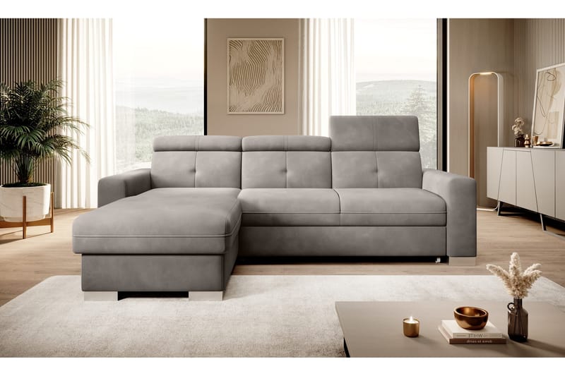 Trent Sovesofa m. Divan med Oppbevaring 3-seter - Grå - Møbler - Sofaer - Sovesofaer