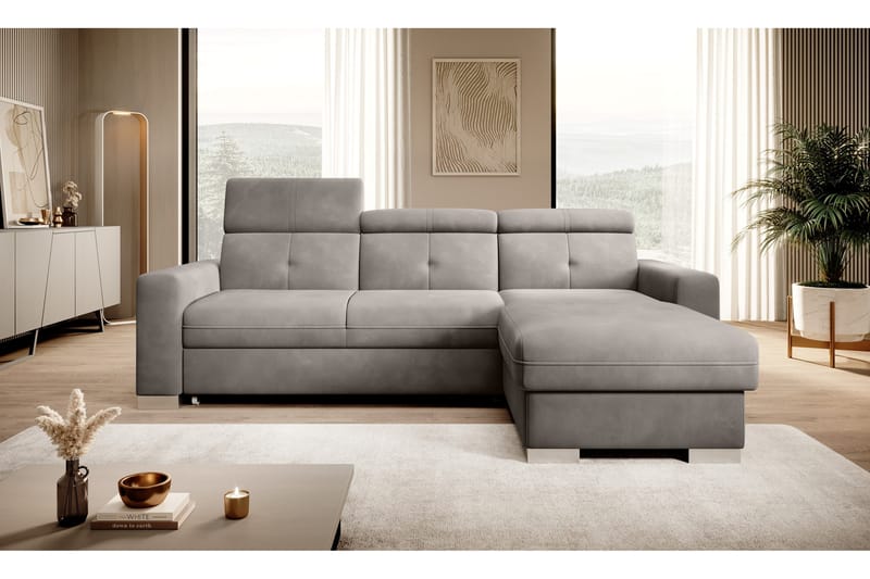 Trent Sovesofa m. Divan med Oppbevaring 3-seter - Grå - Møbler - Sofaer - Sovesofaer