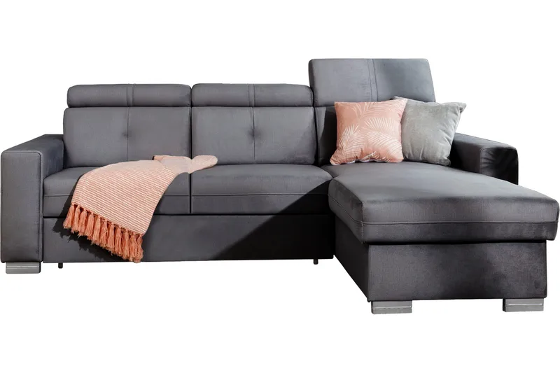 Trent Sovesofa m. Divan med Oppbevaring 3-seter - Grå - Møbler - Sofaer - Sovesofaer