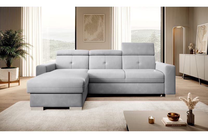 Trent Sovesofa m. Divan med Oppbevaring 3-seter - Grå - Møbler - Sofaer - Sovesofaer