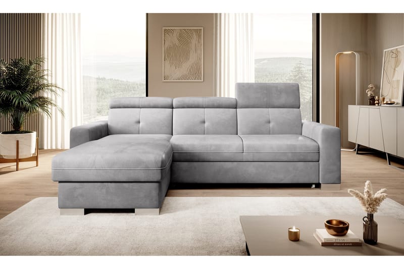 Trent Sovesofa m. Divan med Oppbevaring 3-seter - Grå - Møbler - Sofaer - Sovesofaer