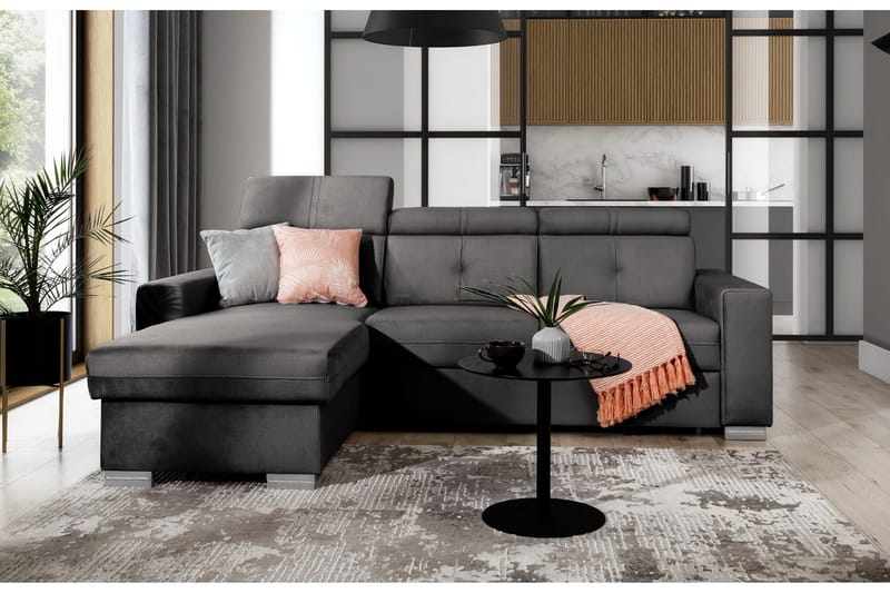 Trent Sovesofa m. Divan med Oppbevaring 3-seter - Grå - Møbler - Sofaer - Sovesofaer