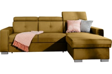 Trent Sovesofa m. Divan med Oppbevaring 3-seter - Gul - Møbler - Sofaer - Sovesofaer