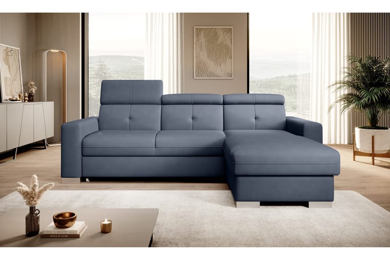 Trent Sovesofa m. Divan med Oppbevaring 3-seter - Mørkeblå - Møbler - Sofaer - Sovesofaer