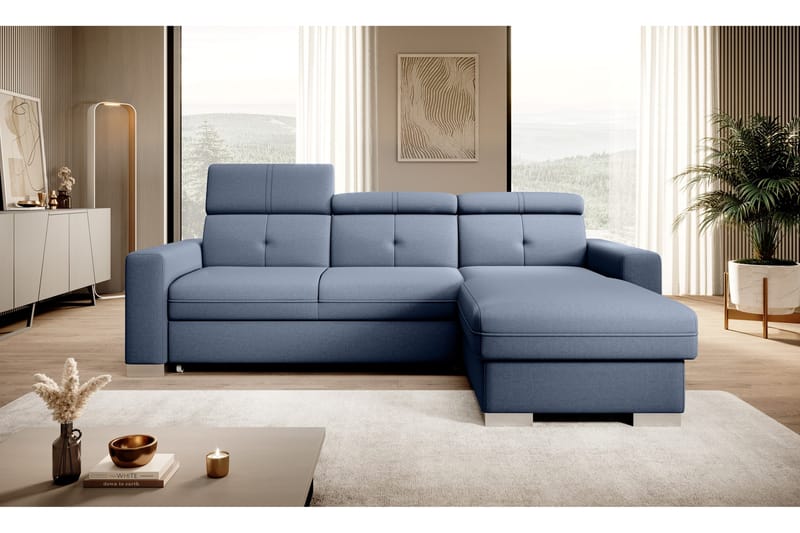 Trent Sovesofa m. Divan med Oppbevaring 3-seter - Mørkeblå - Møbler - Sofaer - Sovesofaer