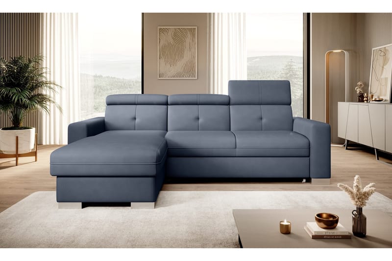Trent Sovesofa m. Divan med Oppbevaring 3-seter - Mørkeblå - Møbler - Sofaer - Sovesofaer