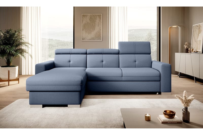 Trent Sovesofa m. Divan med Oppbevaring 3-seter - Mørkeblå - Møbler - Sofaer - Sovesofaer