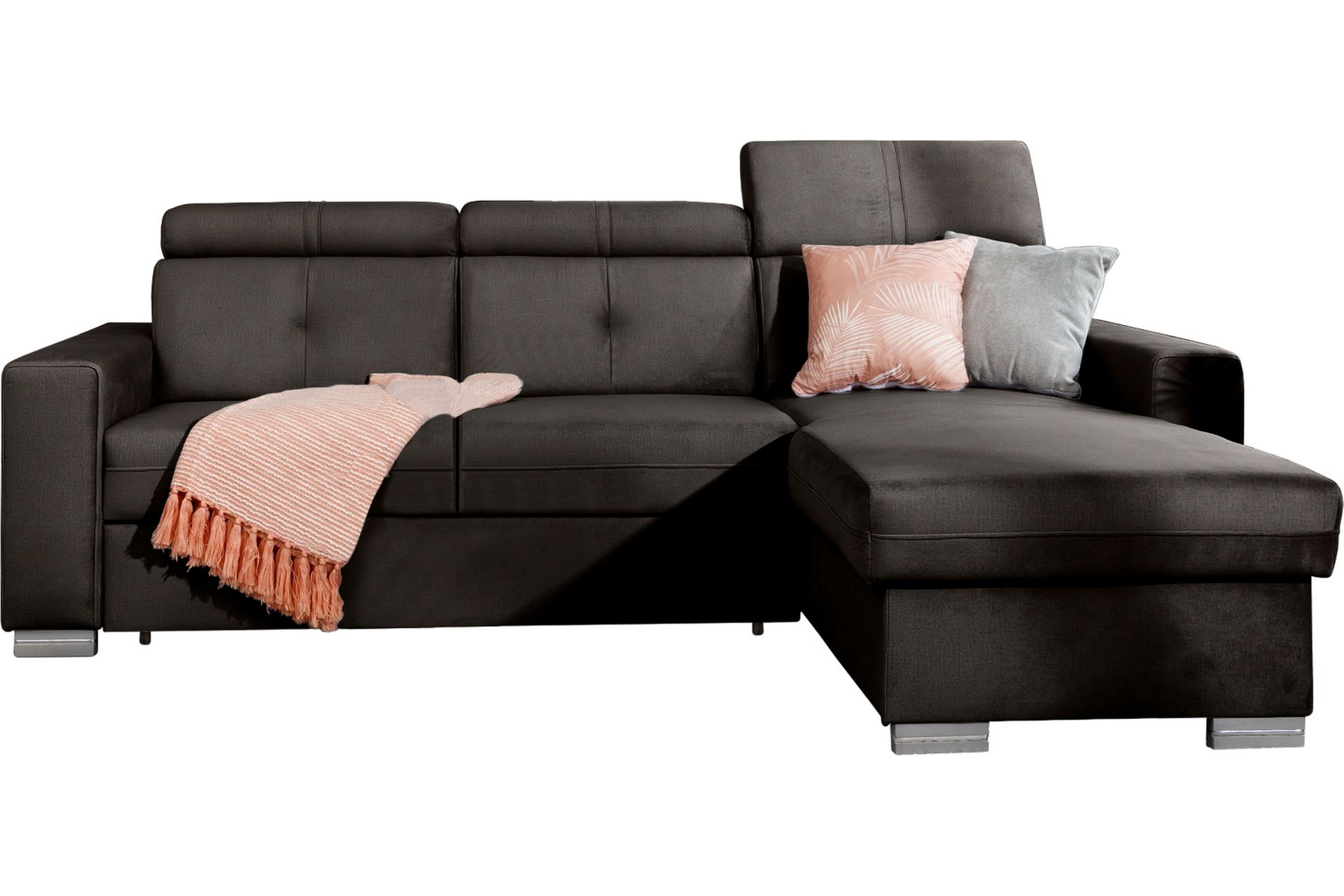 Trent Sovesofa m. Divan med Oppbevaring 3-seter - Mørkebrun - Møbler - Sofaer - Sovesofaer