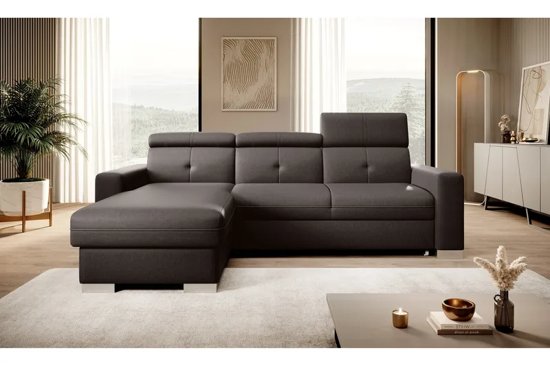 Trent Sovesofa m. Divan med Oppbevaring 3-seter - Mørkebrun - Møbler - Sofaer - Sovesofaer