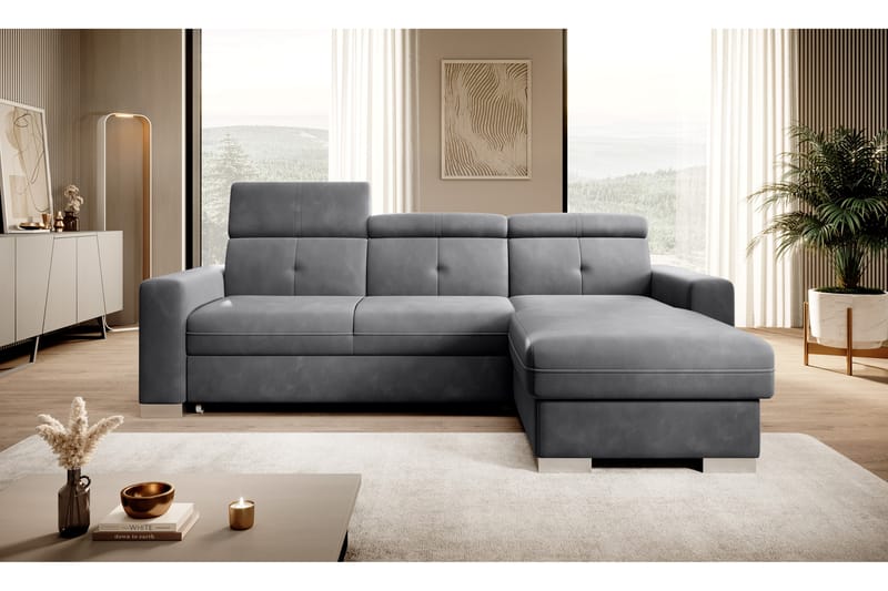 Trent Sovesofa m. Divan med Oppbevaring 3-seter - Mørkegrå - Møbler - Sofaer - Sovesofaer