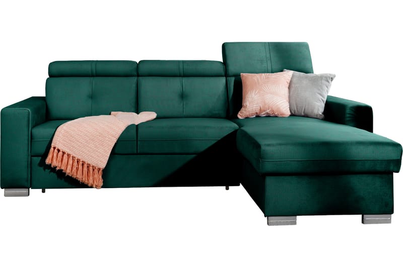 Trent Sovesofa m. Divan med Oppbevaring 3-seter - Mørkegrønn - Møbler - Sofaer - Sovesofaer