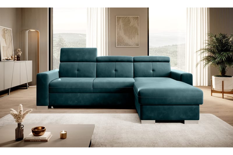 Trent Sovesofa m. Divan med Oppbevaring 3-seter - Mørkegrønn - Møbler - Sofaer - Sovesofaer