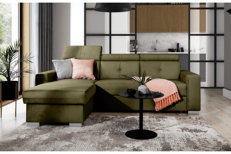 Trent Sovesofa m. Divan med Oppbevaring 3-seter - Rosa - Sovesofaer - Sovesofa divan