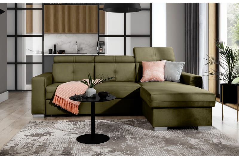 Trent Sovesofa m. Divan med Oppbevaring 3-seter - Rosa - Møbler - Sofaer - Sovesofaer