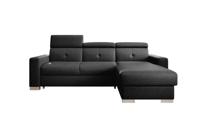 Trent Sovesofa m. Divan med Oppbevaring 3-seter - Svart - Sovesofaer - Sovesofa divan