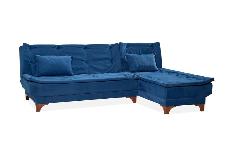 Turso Sovesofa med Divan Høyre - Blå - Møbler - Sofaer - Sovesofaer