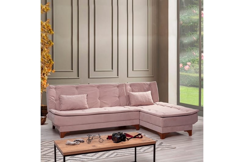 Turso Sovesofa med Divan Høyre - Brun - Møbler - Sofaer - Sovesofaer