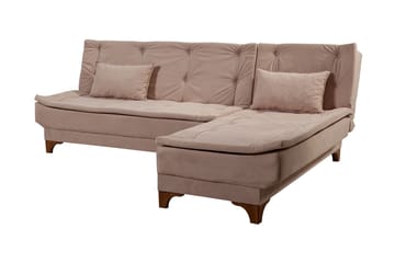 Turso Sovesofa med Divan Høyre - Brun - Møbler - Sofaer - Sovesofaer