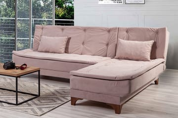 Turso Sovesofa med Divan Høyre - Brun - Møbler - Sofaer - Sovesofaer