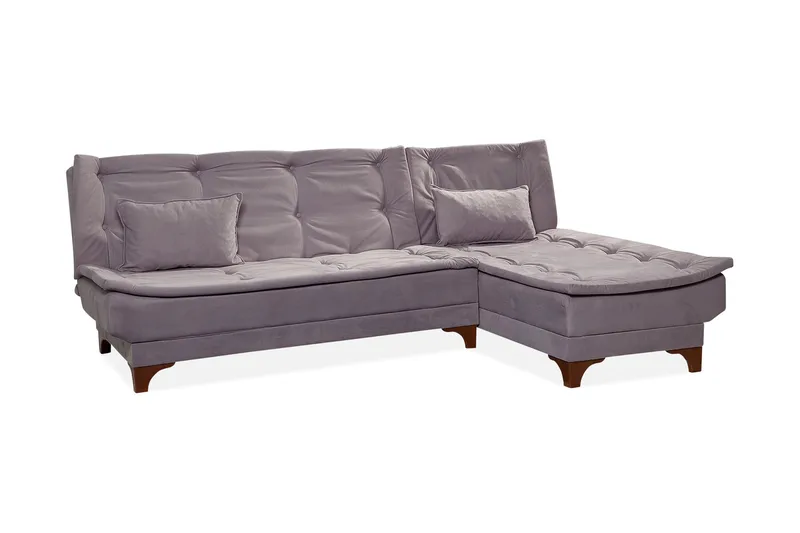 Turso Sovesofa med Divan Høyre - Grå - Møbler - Sofaer - Sovesofaer