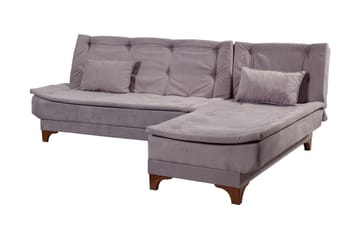 Turso Sovesofa med Divan Høyre - Grå - Møbler - Sofaer - Sovesofaer