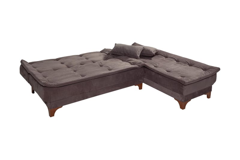 Turso Sovesofa med Divan Høyre - Grå - Møbler - Sofaer - Sovesofaer