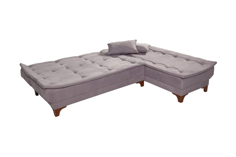 Turso Sovesofa med Divan Høyre - Grå - Møbler - Sofaer - Sovesofaer