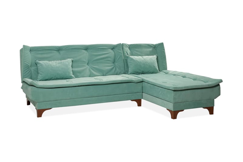 Turso Sovesofa med Divan Høyre - Grønn - Møbler - Sofaer - Sovesofaer