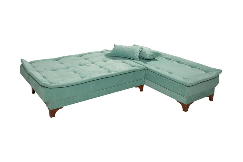 Turso Sovesofa med Divan Høyre - Grønn - Møbler - Sofaer - Sovesofaer