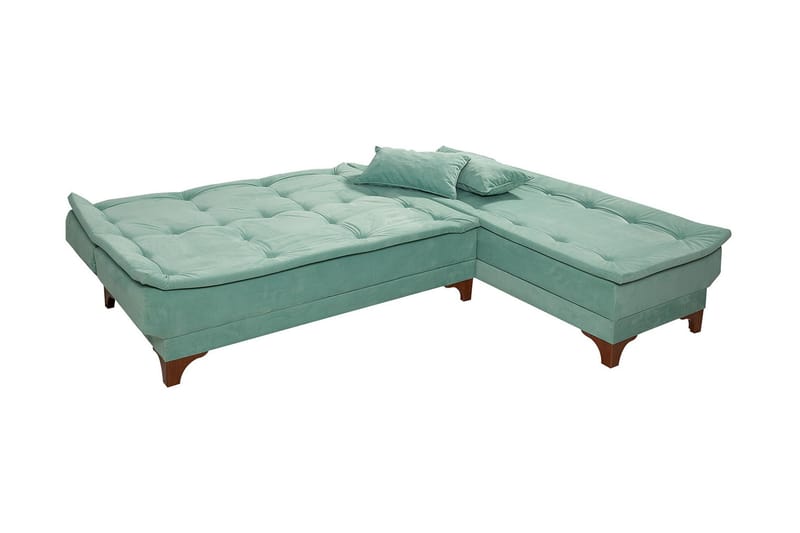 Turso Sovesofa med Divan Høyre - Grønn - Møbler - Sofaer - Sovesofaer