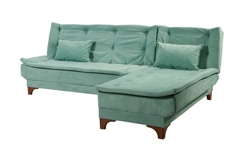 Turso Sovesofa med Divan Høyre - Grønn - Møbler - Sofaer - Sovesofaer