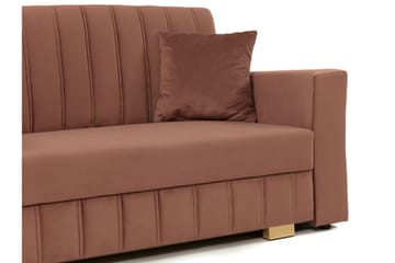 Upperud 2-seters Sovesofa - Fløyel/Svart - Møbler - Sofaer - Sovesofaer