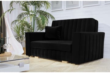 Upperud 2-seters Sovesofa - Fløyel/Svart - Møbler - Sofaer - Sovesofaer