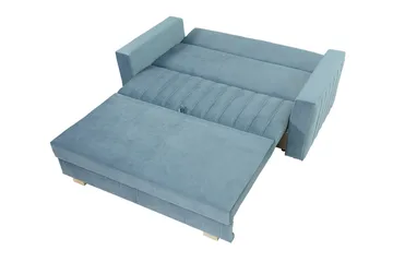 Upperud 3-seters Sovesofa - Fløyel/Svart - Møbler - Sofaer - Sovesofaer