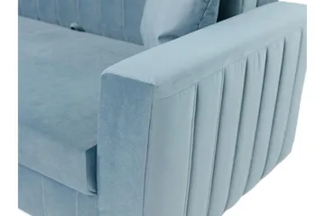 Upperud 3-seters Sovesofa - Fløyel/Svart - Møbler - Sofaer - Sovesofaer