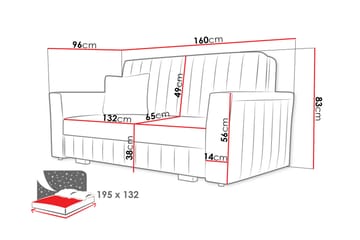 Upperud Sofa - Grå - Møbler - Sofaer - Sovesofaer