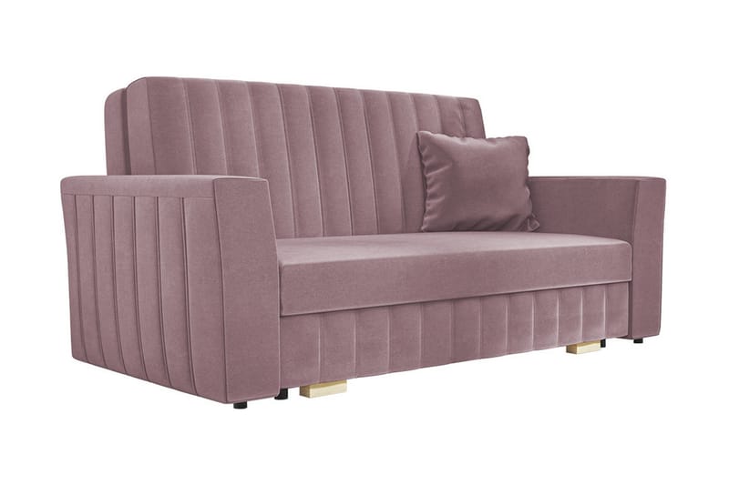 Upperud Sofa - Rosa - Sovesofaer - 2 seters sovesofa - Fløyel sofaer