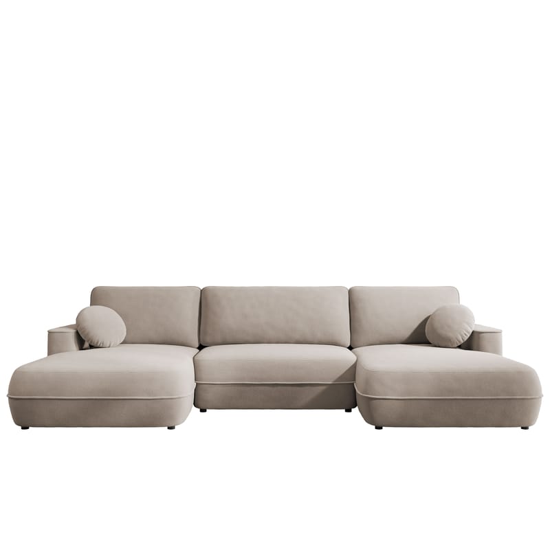 Uppland Sovesofa med dobbel sjeselong 5-seter, Beige