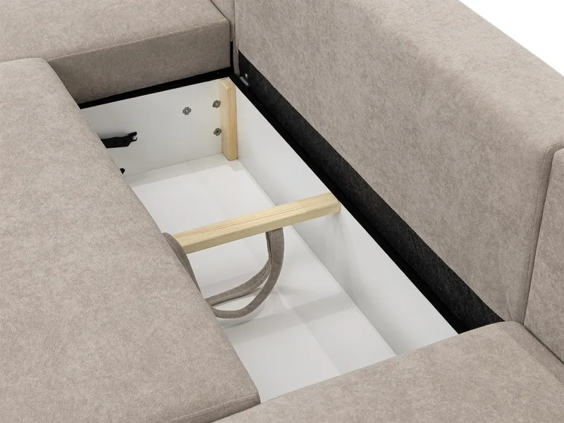 Uppland Sovesofa med dobbel sjeselong 5-seter - Beige - Møbler - Sofaer - Sovesofaer