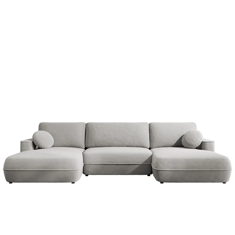 Uppland Sovesofa med dobbel sjeselong 5-seter - Grå - Møbler - Sofaer - Sovesofaer